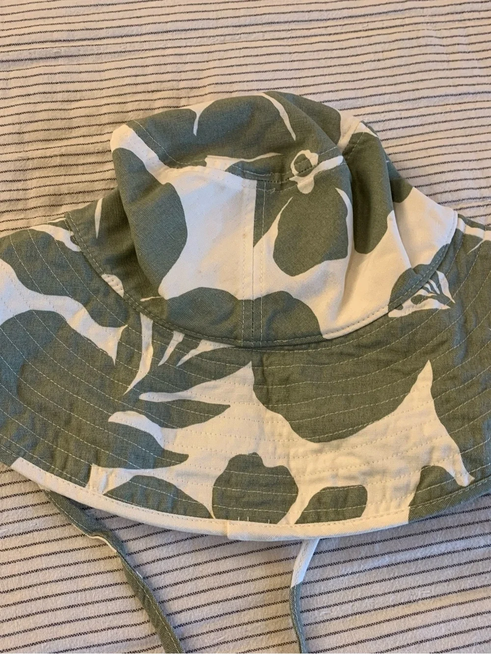 Volcom Green and White Camo Kids Bucket Hat